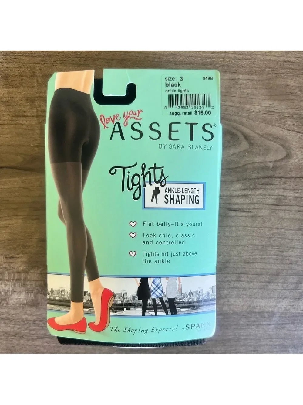 Love Your Assets by SPANX Ankle Length Shaping Black Tights Size 3 #H243023